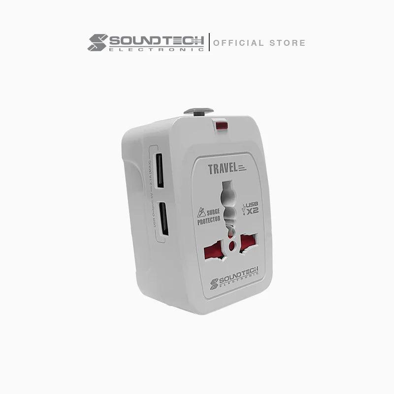 SOUNDTEOH Travel Adaptor with USB