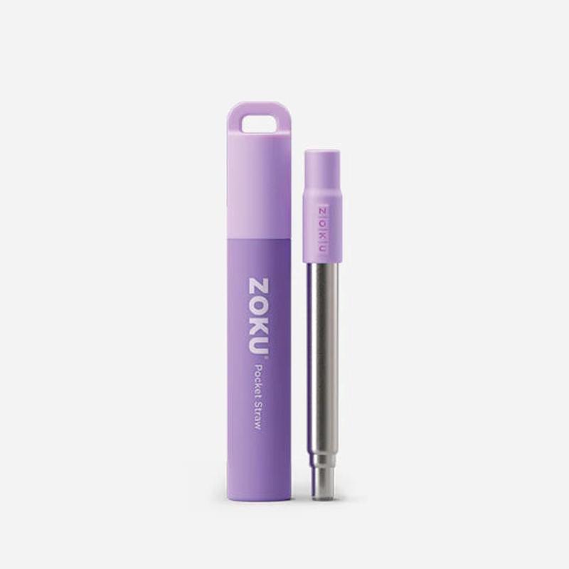 Zoku Two Tone Pocket Straw - Purple