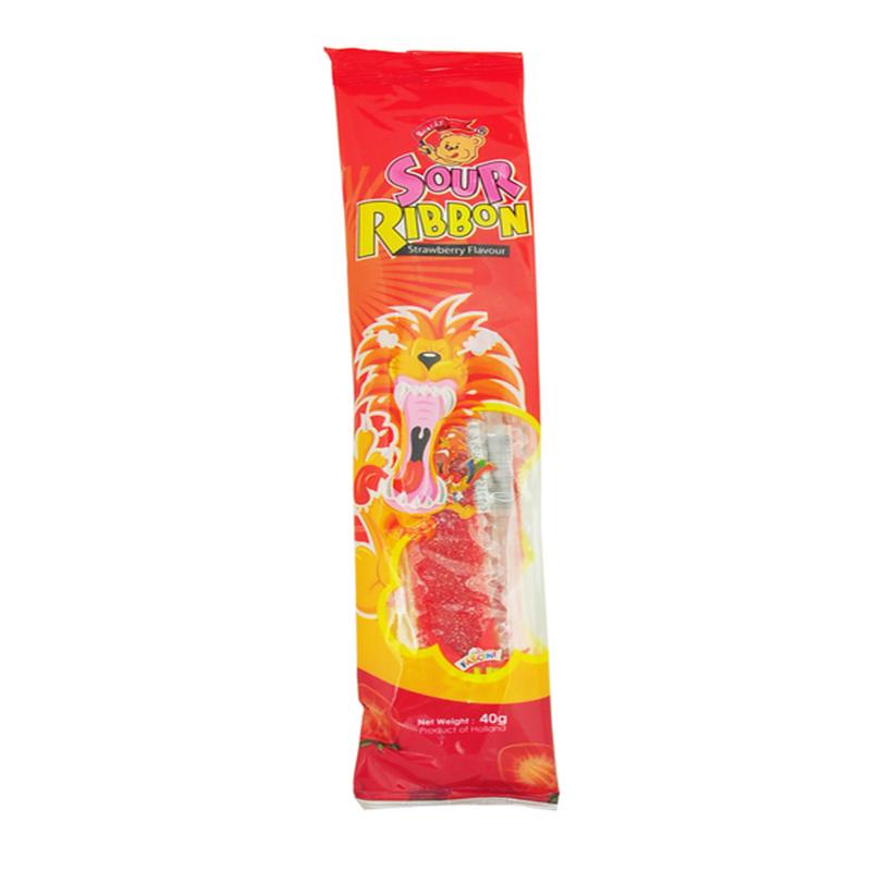 YLF SOUR RIBBON STRAWBERRY 40G