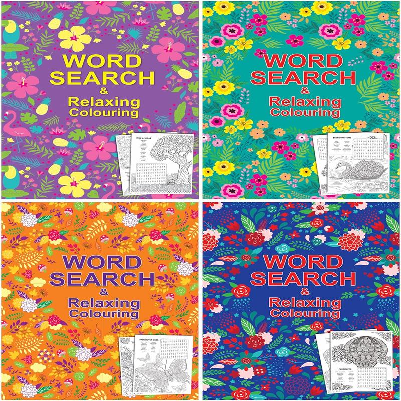 A5 WORDSEARCH & RELAXING COLOURING BOOK