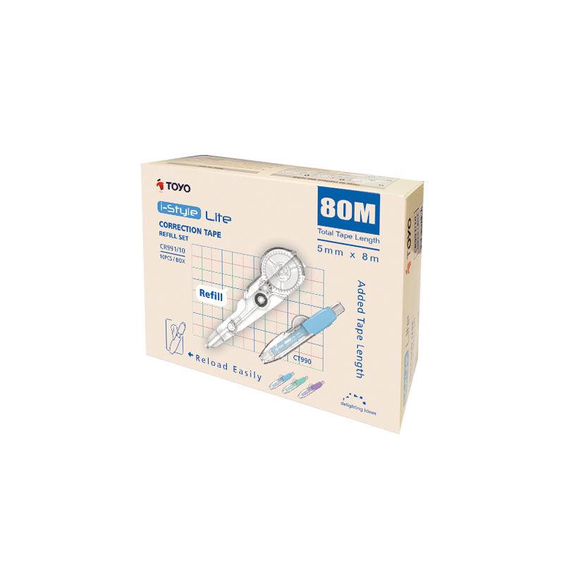 TOYO I-STYLE CORR. TAPE REFILL SET 10'S CR991/10