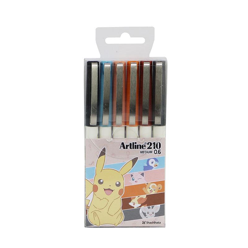 Art210 Sign Pen Pokemon 6c Set1