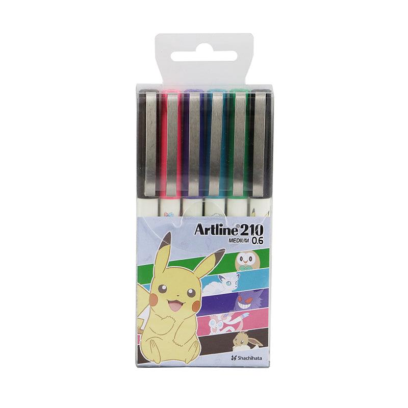 Art210 Sign Pen Pokemon 6c Set2