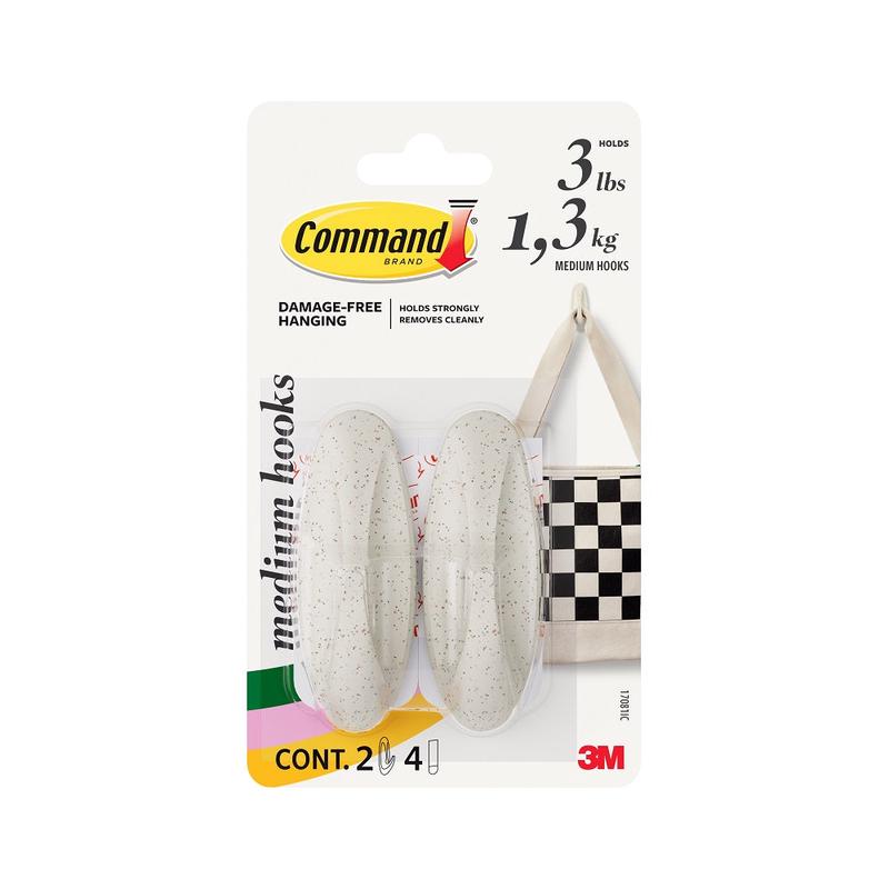 3m Command Med Designer Hook Wht 17081ic