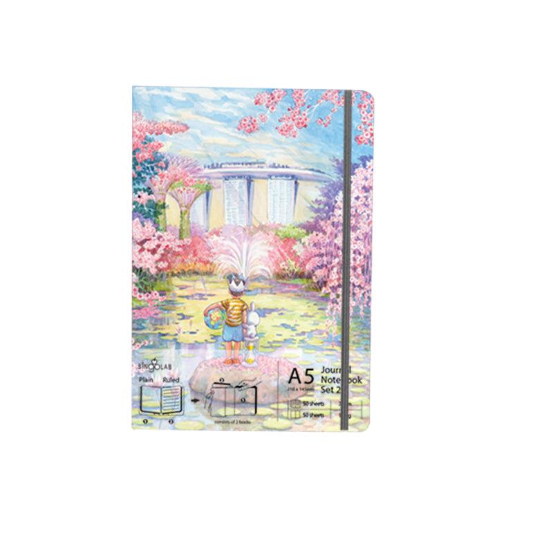 AH GUO Journal Notebook Set A5 2's Plain/ruled