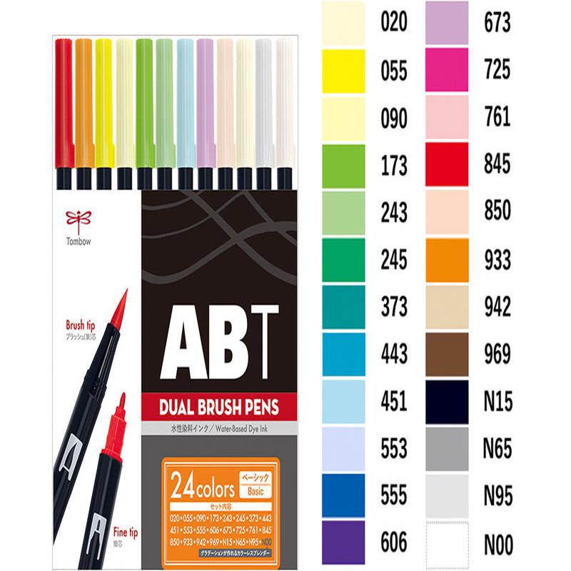 TOMBOW DUAL BRUSH PEN 24 BASIC AB-T24CBA