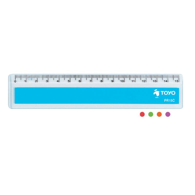 Toyo Colour+ Plastic Ruler 15cm Pr15c