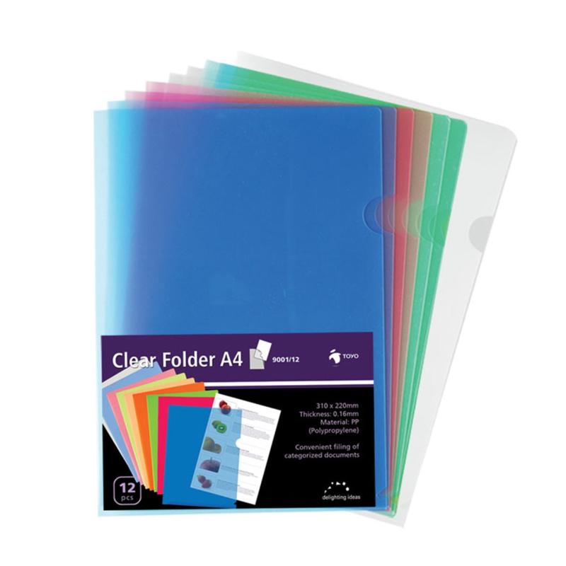 Toyo Holder File Set (Assorted Colours) 9001/12s