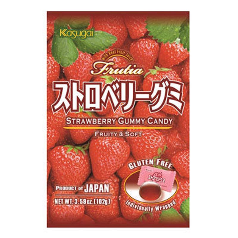 Kasugai Gummy Candy Strawberry 107g