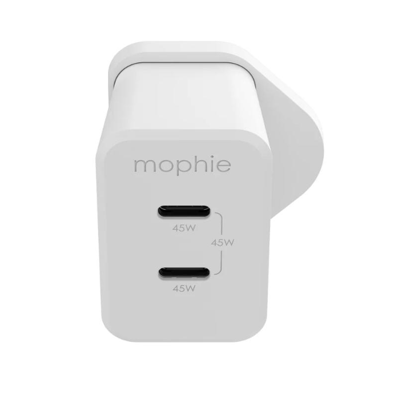Mophie Wall Adapter USB-C PD DUAL 45W GAN-White