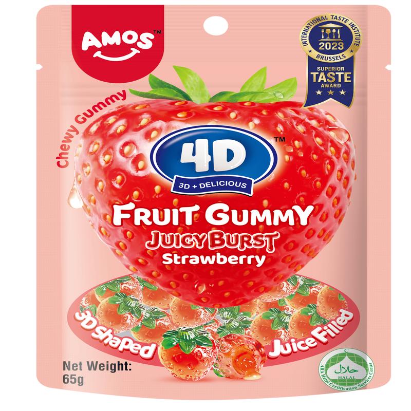 Amos 4D Fruit Gummy 65G