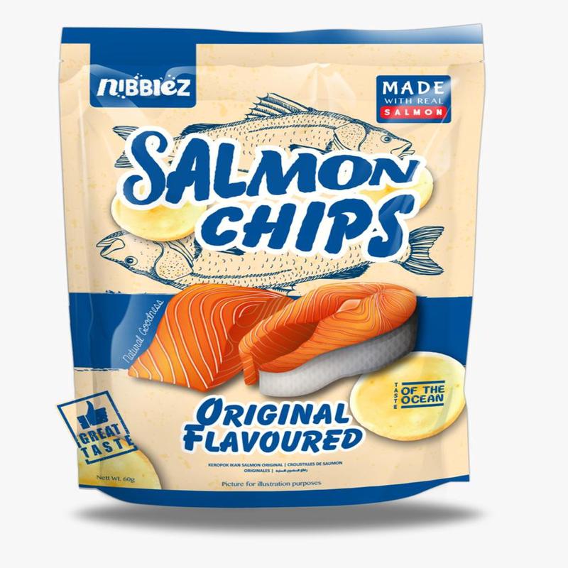 Nibblez Salmon Chips Original 50g