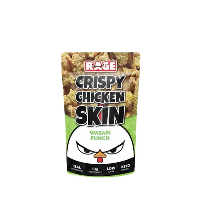 Rage Crispy Chicken Skin Wasabi Punch 50g
