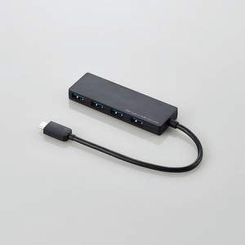Elecom Type-C 4-Port USB3.1 Hub Black