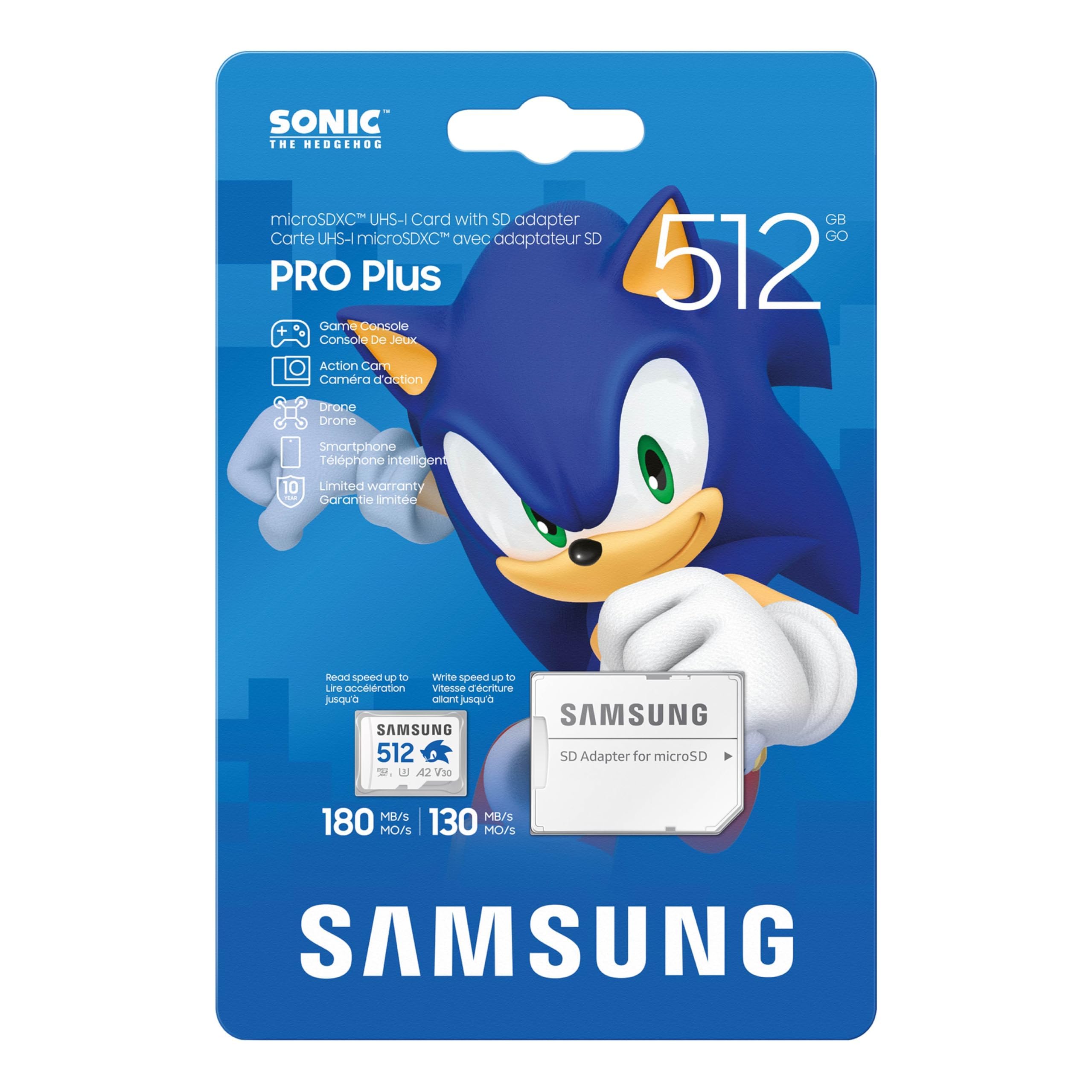 Memory Card - Samsung 512GB Pro Plus (Sonic) 180/130M