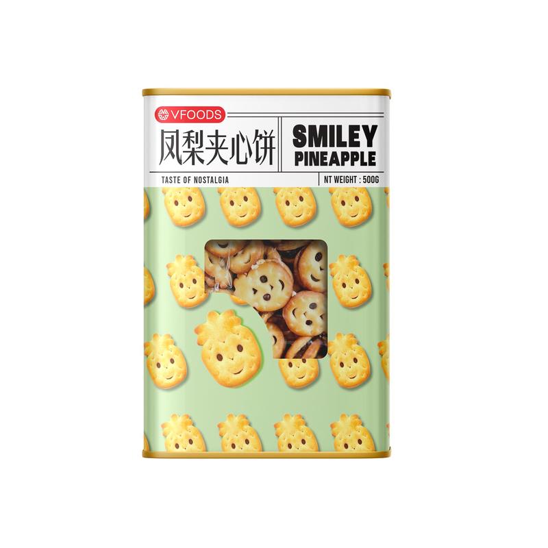 Vfoods Mini Tin-smiley Pineapple 500gx12