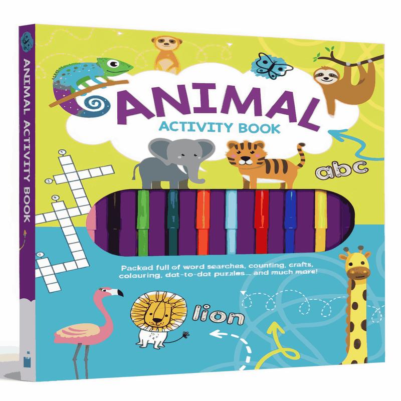 Activity Books with Pens: Animals