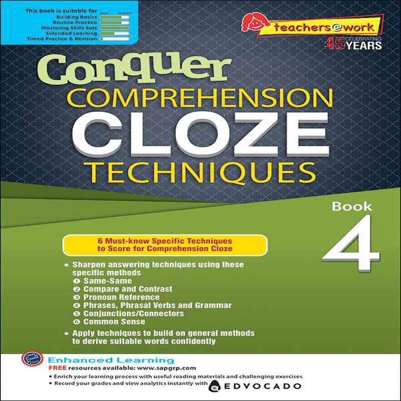 Primary 4 Conquer COMPREHENSION CLOZE TECHNIQUES Book 4-4th Edition