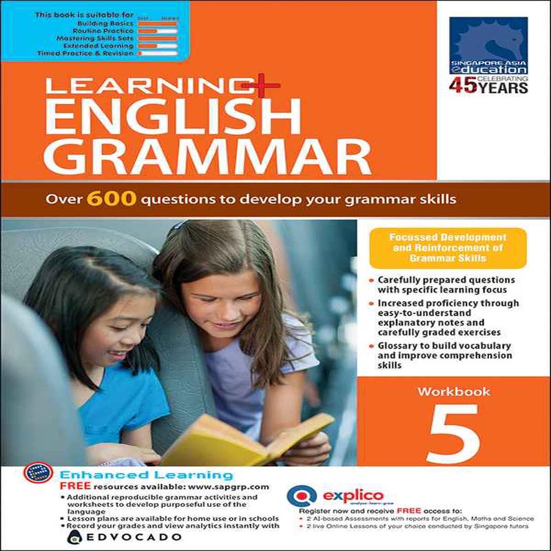 Primary 5 LEARNING+ ENGLISH GRAMMAR Workbook 5-3rd Edition