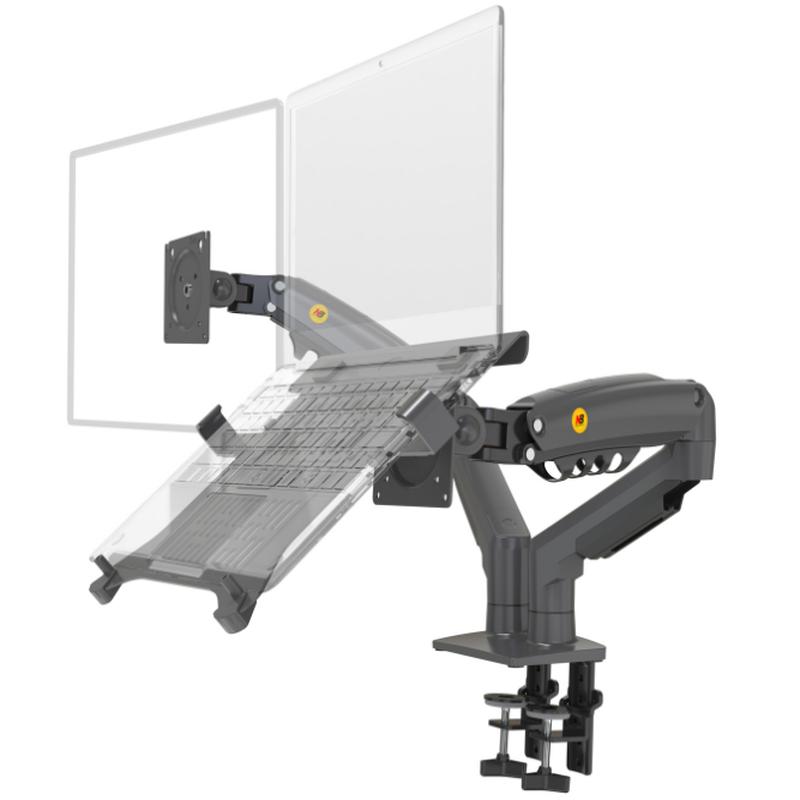North Bayou F160-FP Monitor Arm - Grey