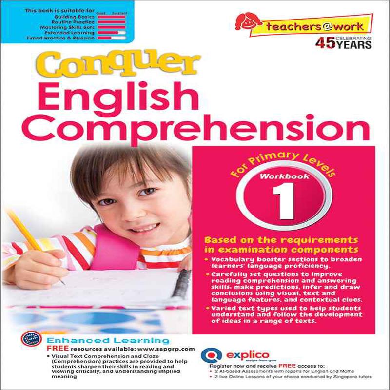 Primary 1 Conquer English Comprehension Workbook 1 - 5th Edition