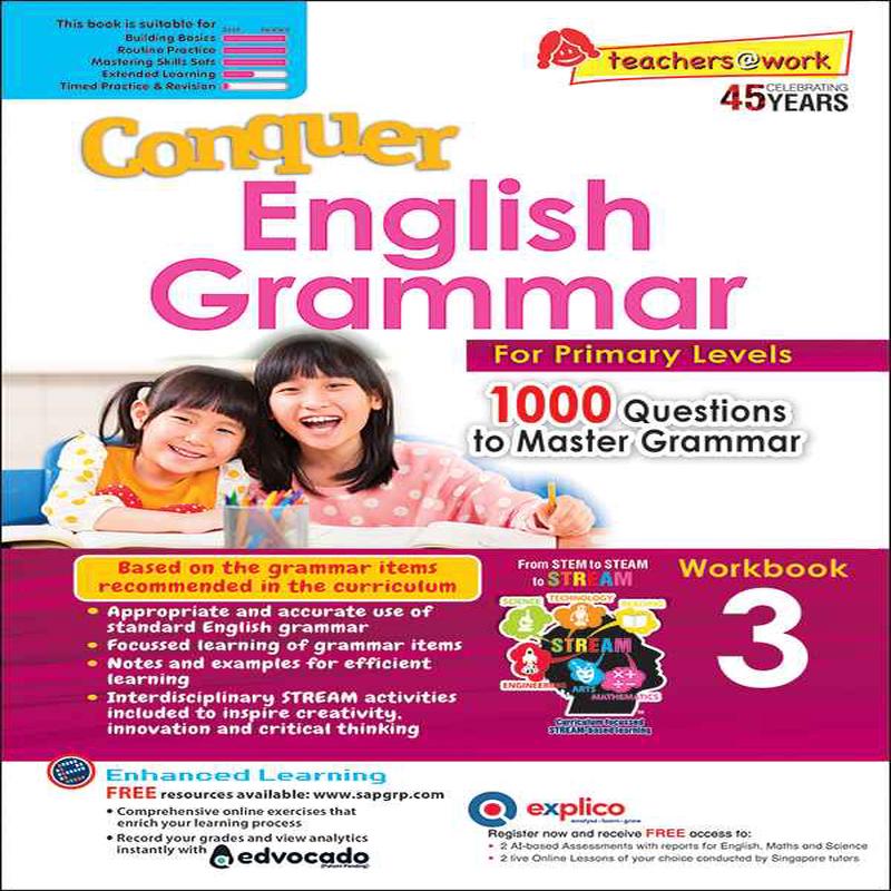 Primary 3 Conquer English Grammar Workbook 3-7th Edition