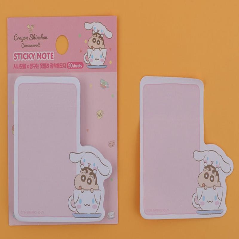 CINNAMOROLL X CRAYON SHIN-CHAN STICKY NOTES - PINK