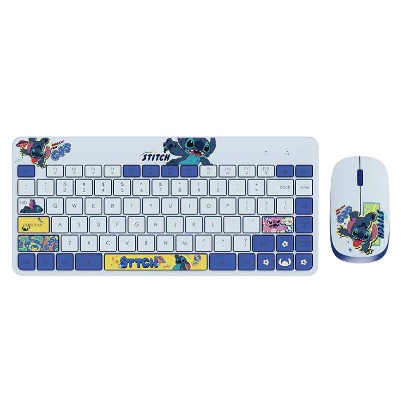 Disney QS-KM01 2 In 1 Wireless Keyboard And Mouse Mice Combo - Stitch