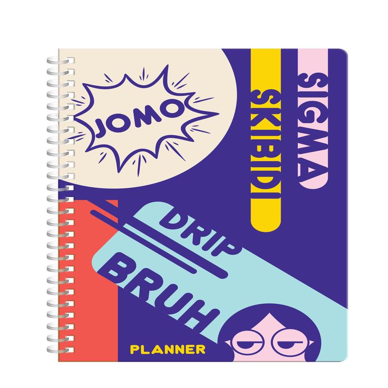 Undated Planner Notebook'25 Gen Z Slang A5