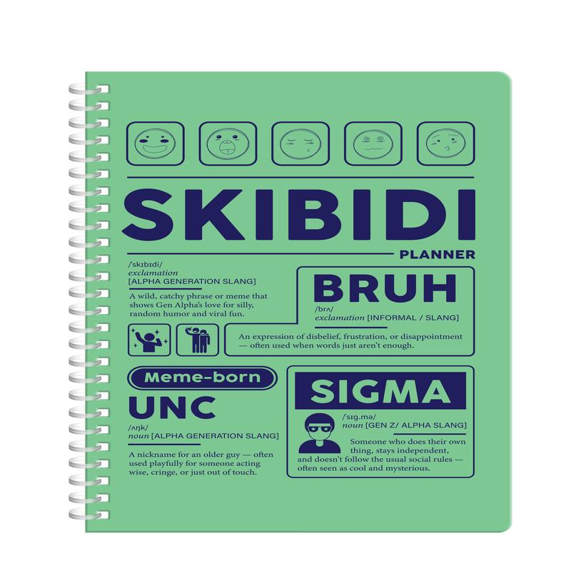 Undated Planner Notebook'25 Skibidi A5
