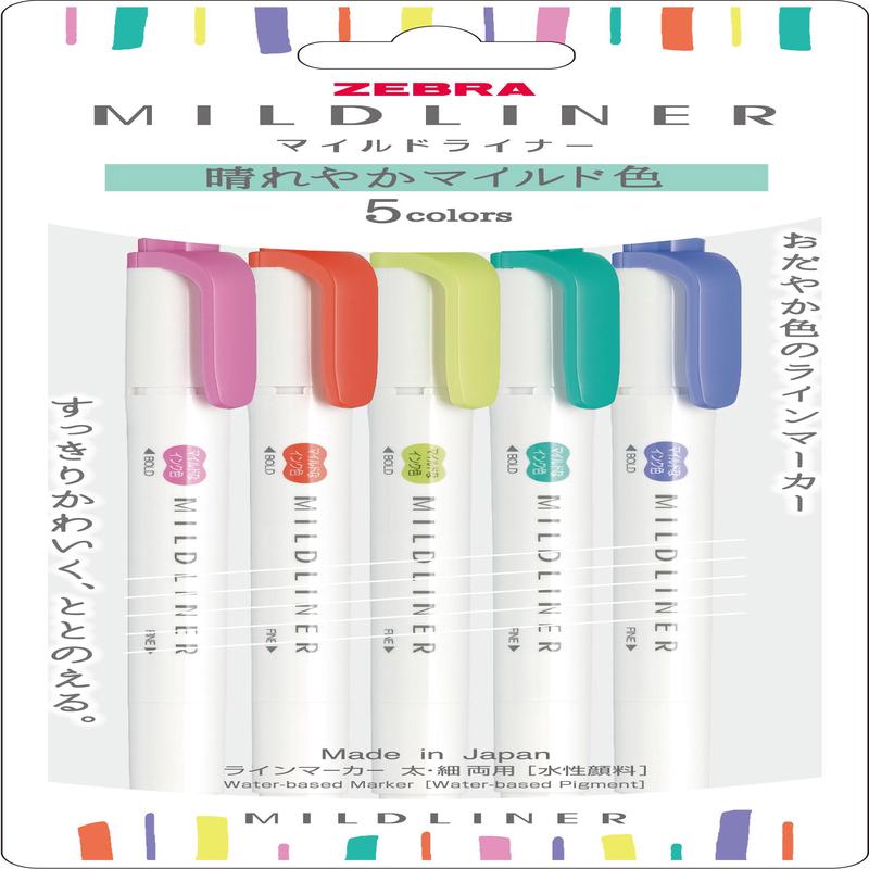 Zebra Mildliner Higlighter 5C WKT7-5C-HC