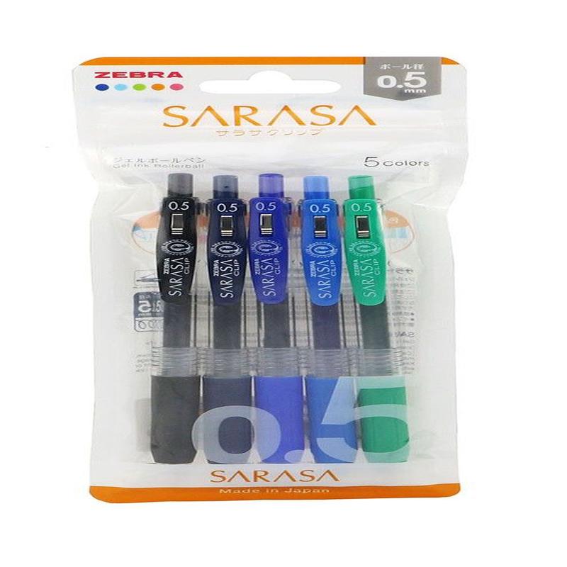 Zebra Sarasa Clip - 5 Col- Set C