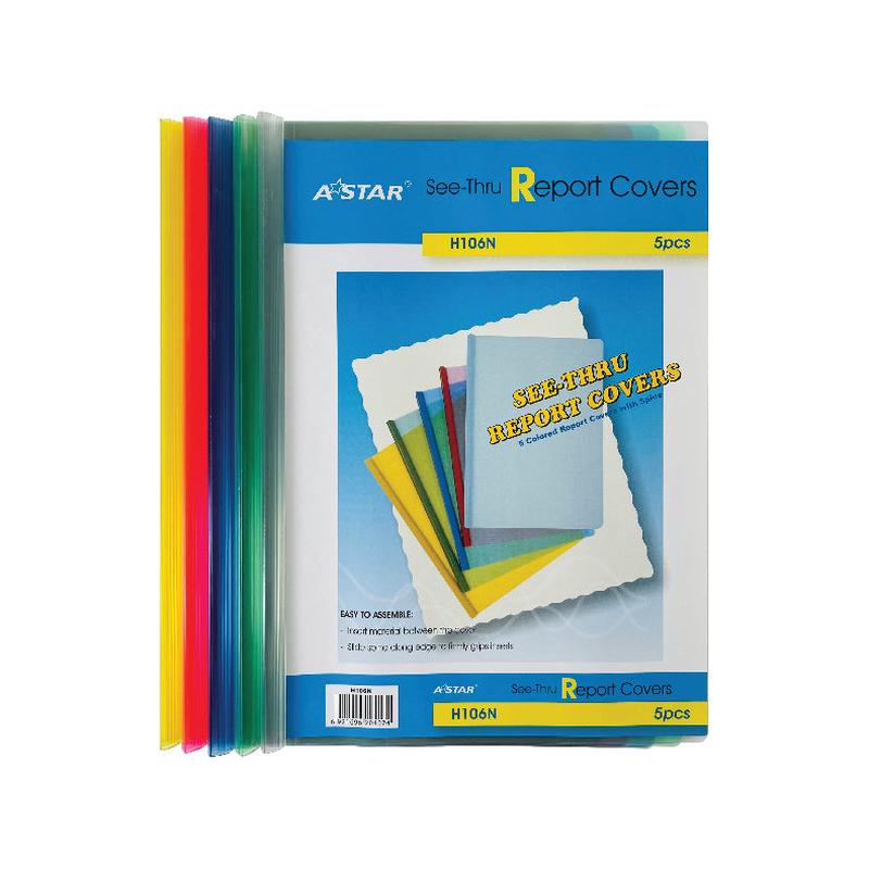 Astar Report Cover A4 Assorted Colour 5s