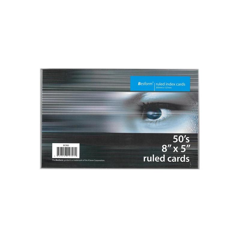 Besform Ruled Card 5x8 White Bcr85