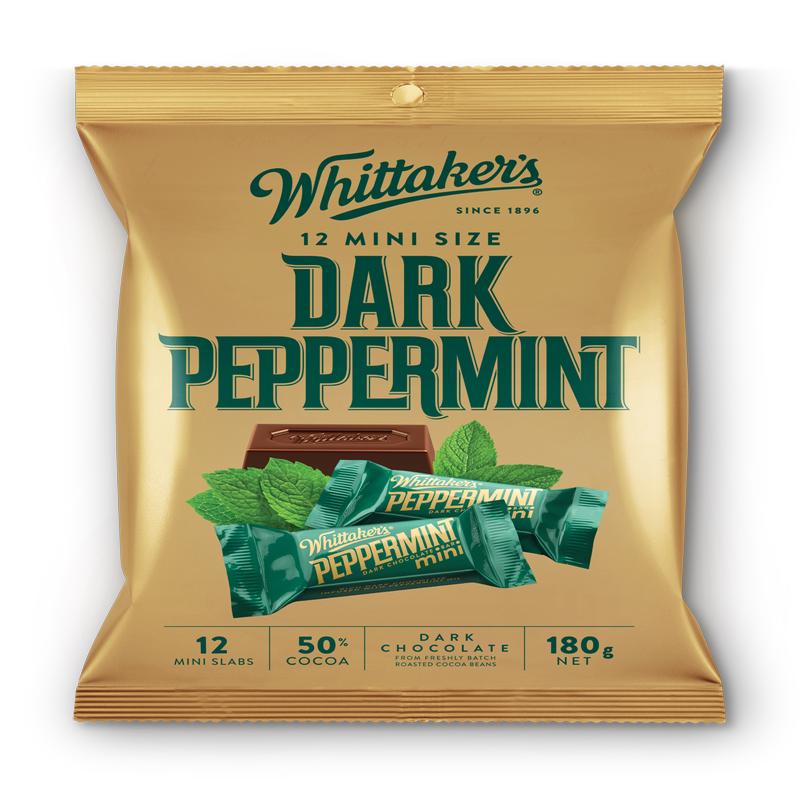Whittaker's - Dark Peppermint Mini Slab 12 X 180g