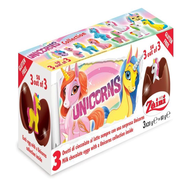 Zaini Unicorns Choc Eggs 60g