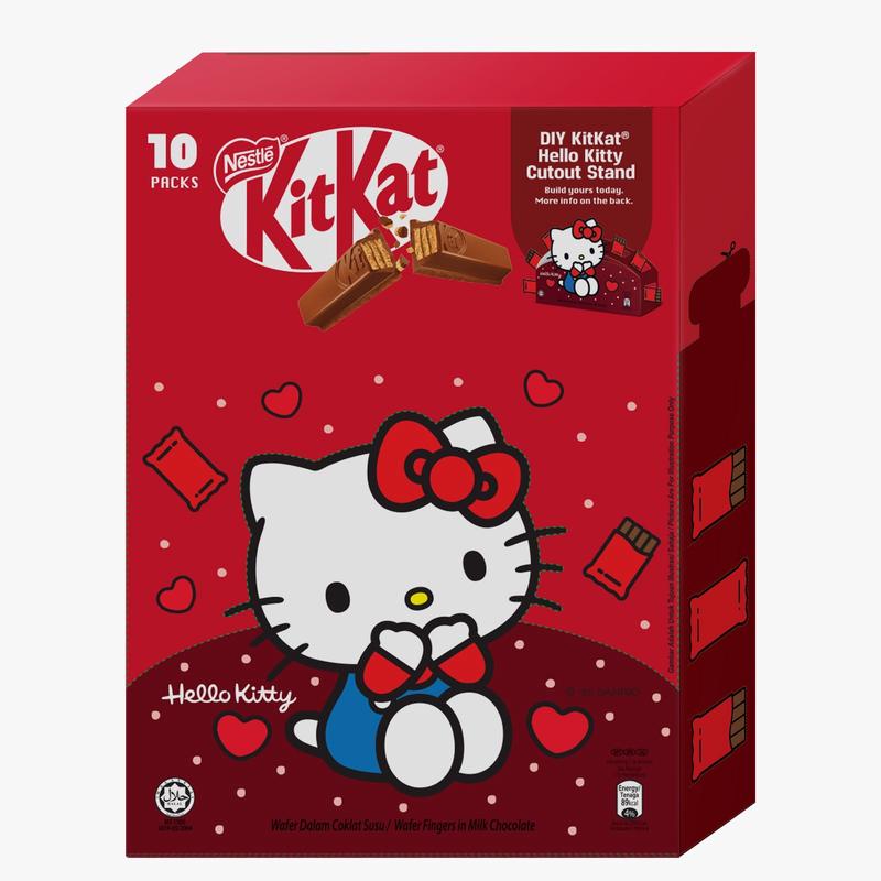 KIT KAT 2F HELLO KITTY CUTOUT STAND GIFTBOX 10S