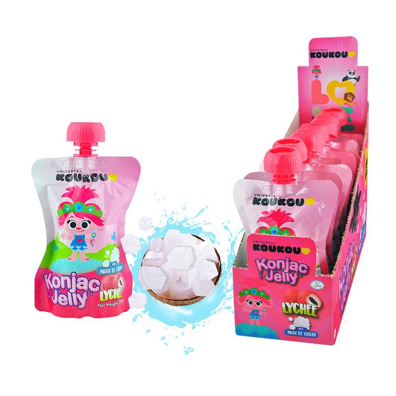 KouKou Love Konjac Jelly With Nata De Coco Lychee