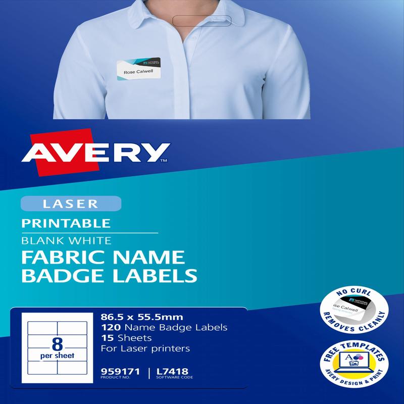 Avery Fabric Name Badge L7418-15