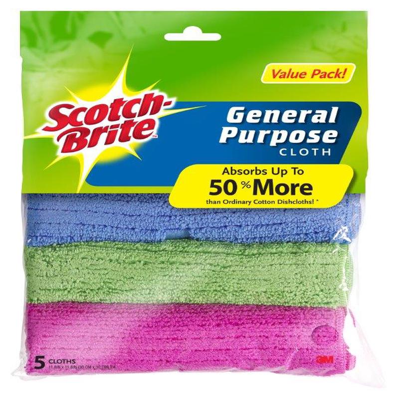 3M Scotch-Brite General Purpose Cloth Value Pack - 2 x 5pcs