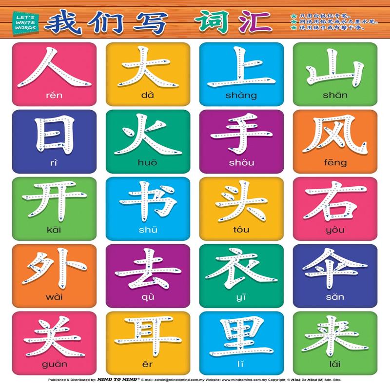 Preschool Let's Write Board: Chinese Strokes