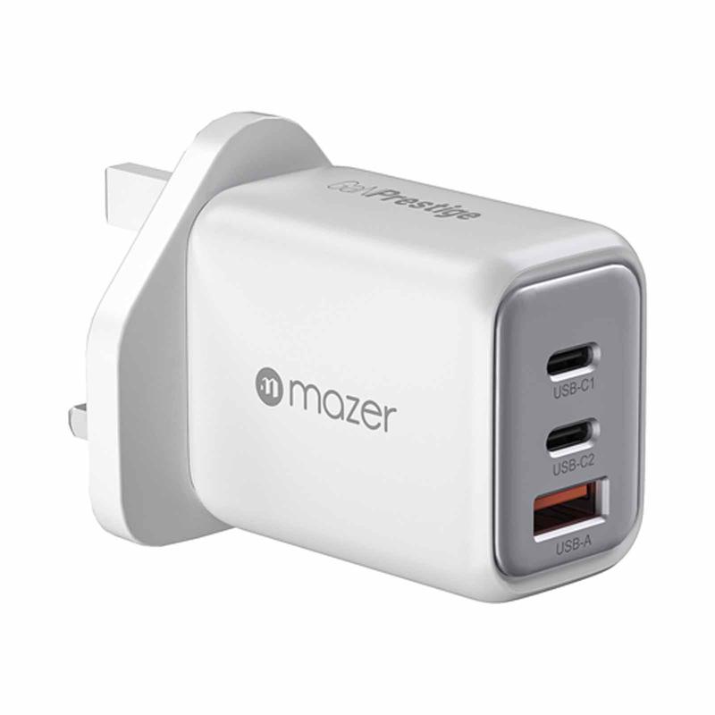 Mazer M-G65W-V5UK GaNPrestige 65W GaN Wall Charger 2C1A - White
