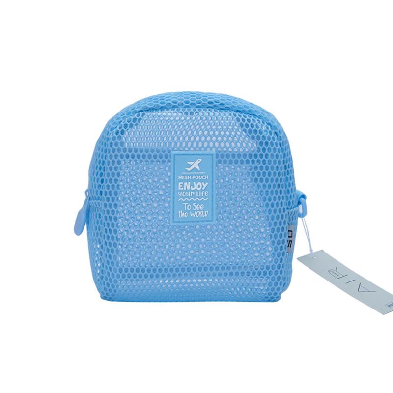 Mesh Square Pouch Blue V24605-BL