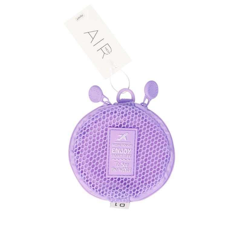Mesh Round Pouch Purple V24601-PL