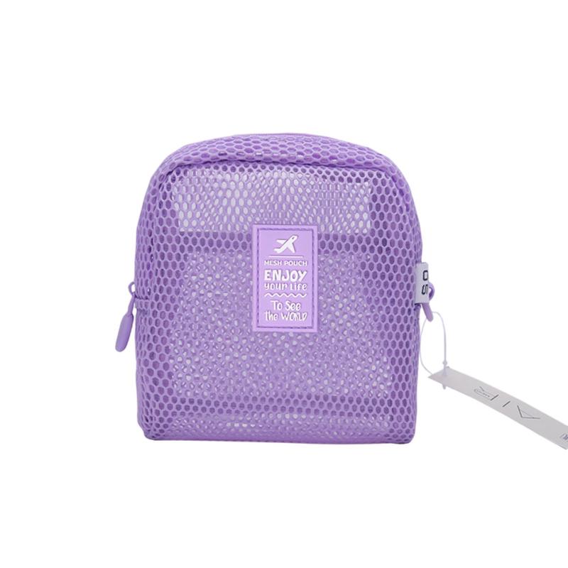 Mesh Square Pouch Purple V24605-PL