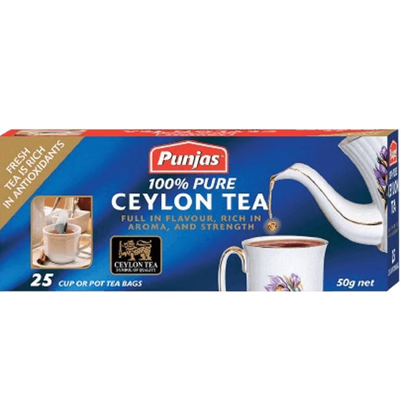 Punjas Ceylon Tea Bag, 25'S 2G