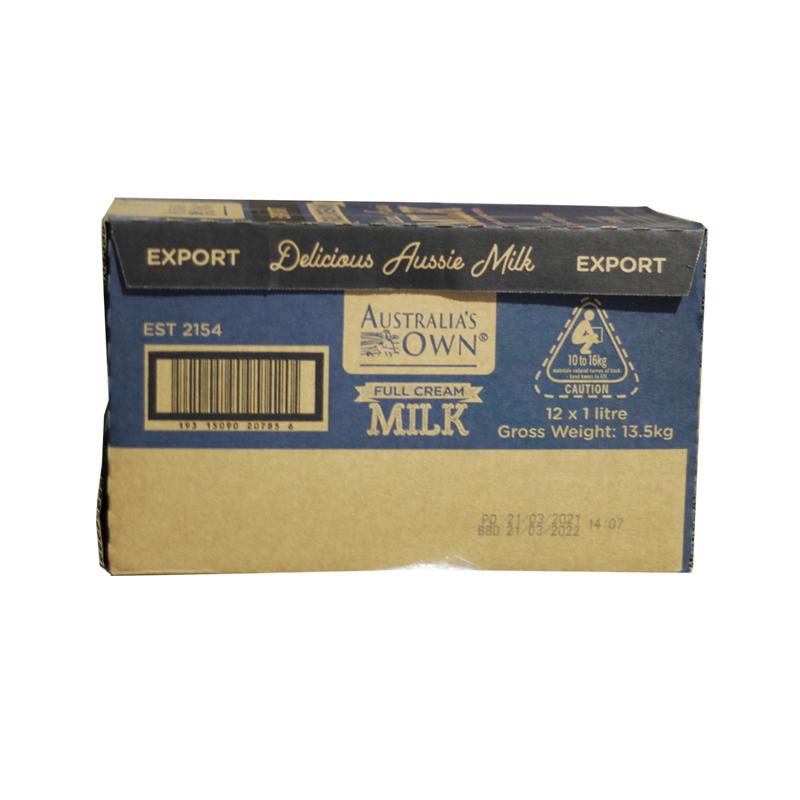 Australia's Own Full Cream 1ltr x 12