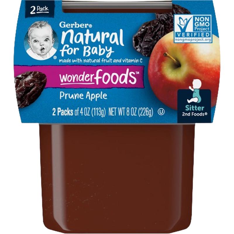 Gerber Baby Food Prune Apple 4oz