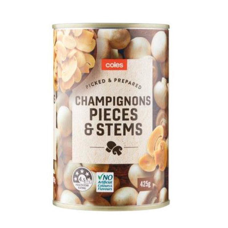 Coles Sliced Mushroom In B/S 410g