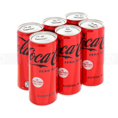Coca Cola Zero Can Drink 320mls x 6pcs
